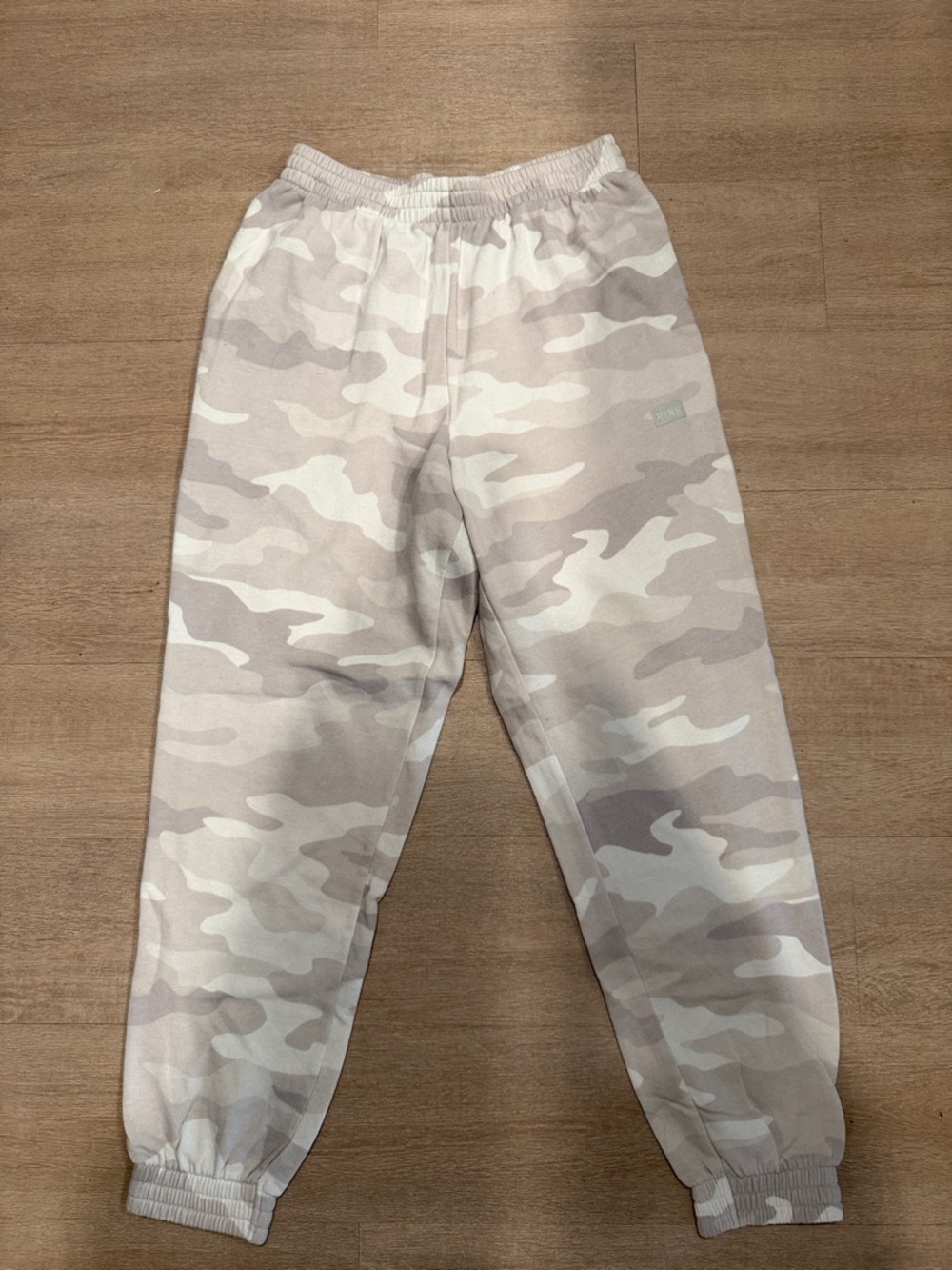 PINK Victoria's Secret Light Neutral Camo Joggers